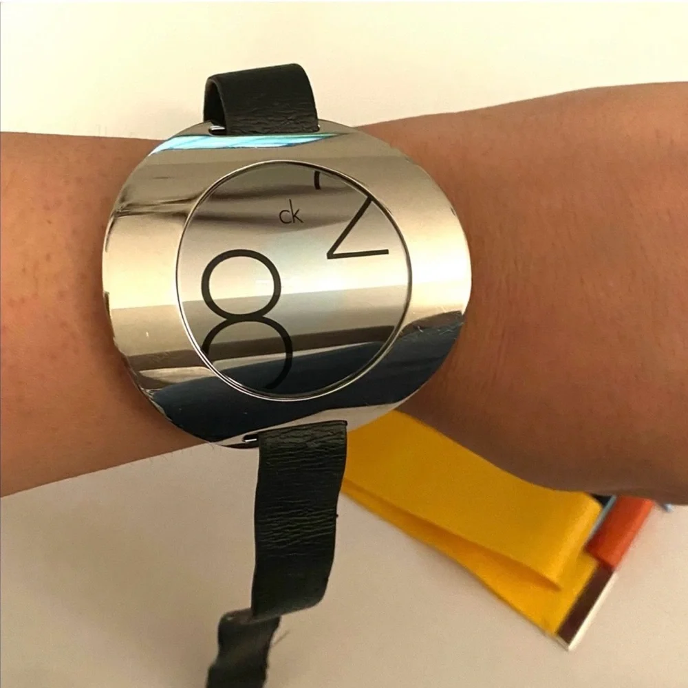 Calvin Klein Silver Watch with colorful exchangable straps